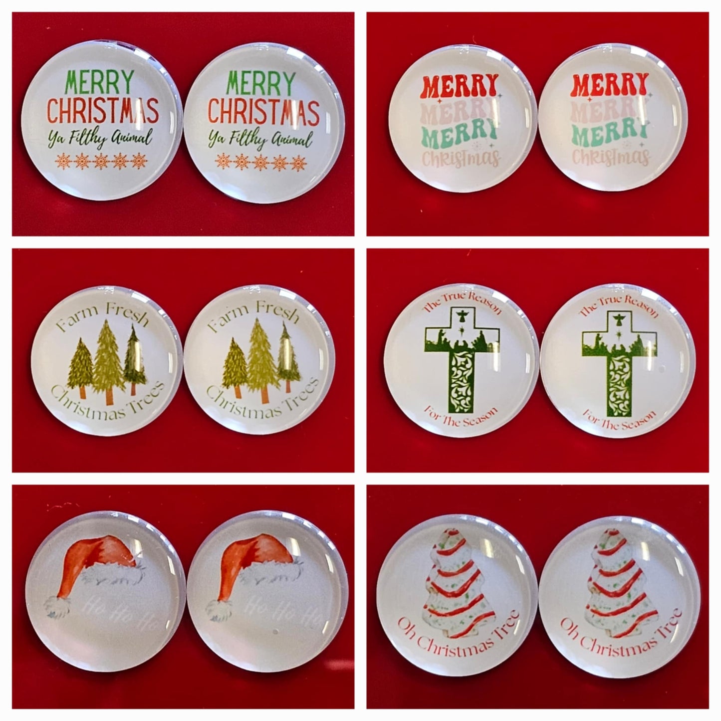 Christmas Glass Cabs