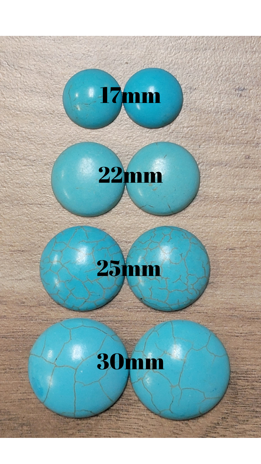 Round Turquoise Cabs