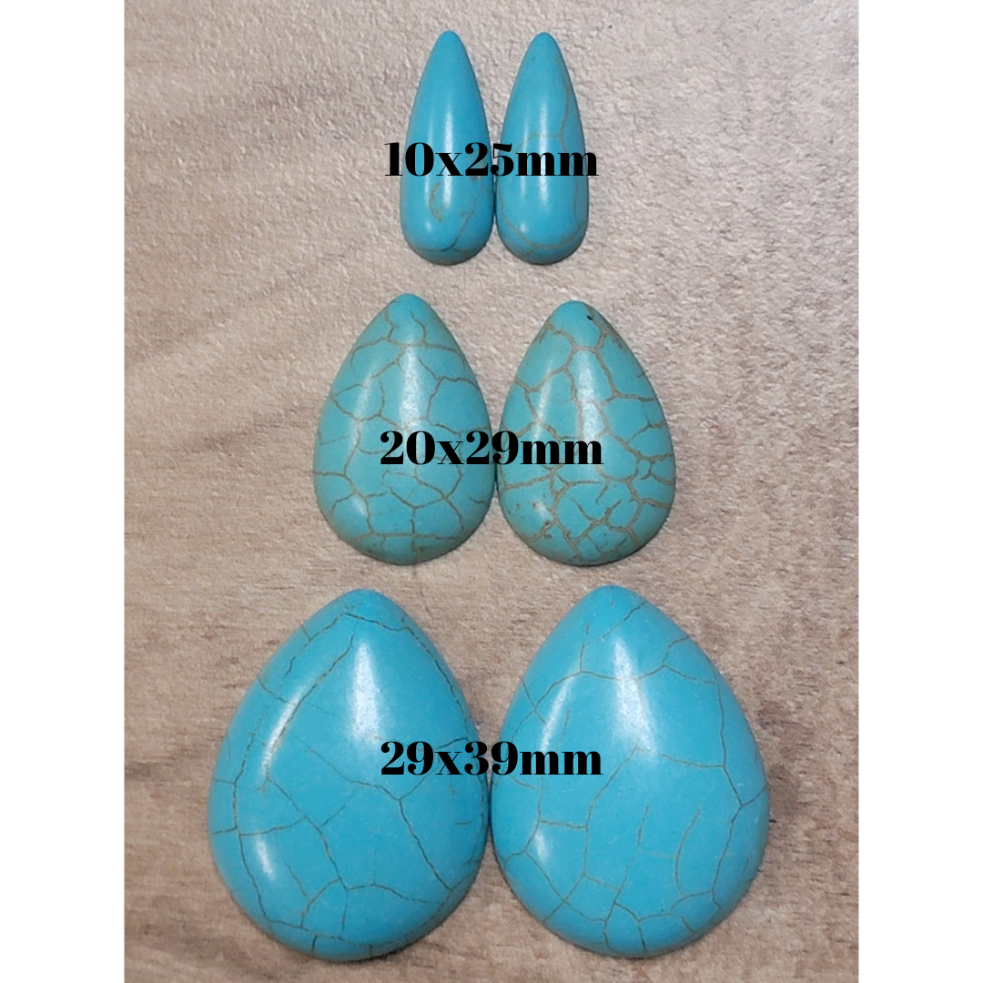 Teardrop Turquoise Cabs