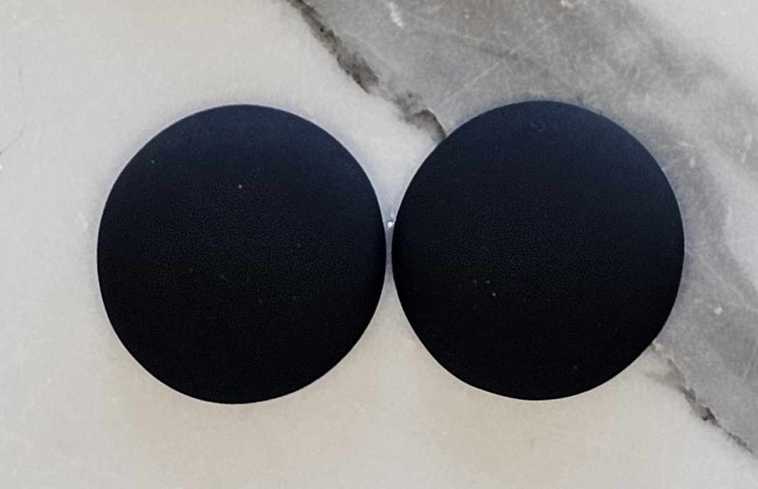 Große, runde, matte Cabochons