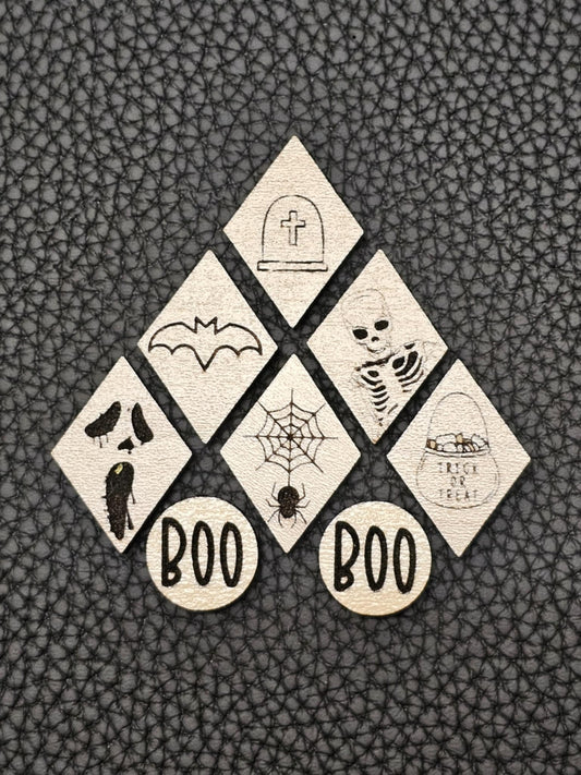 Halloween Wood Engraved Cabs