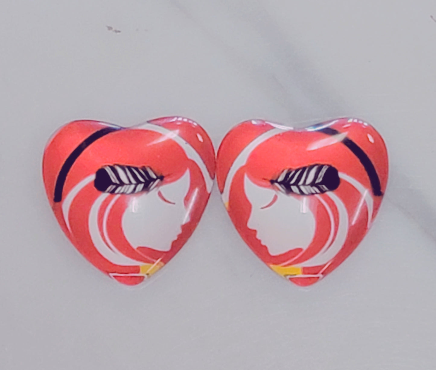 MMIW Dedication Heart Glass Cabs