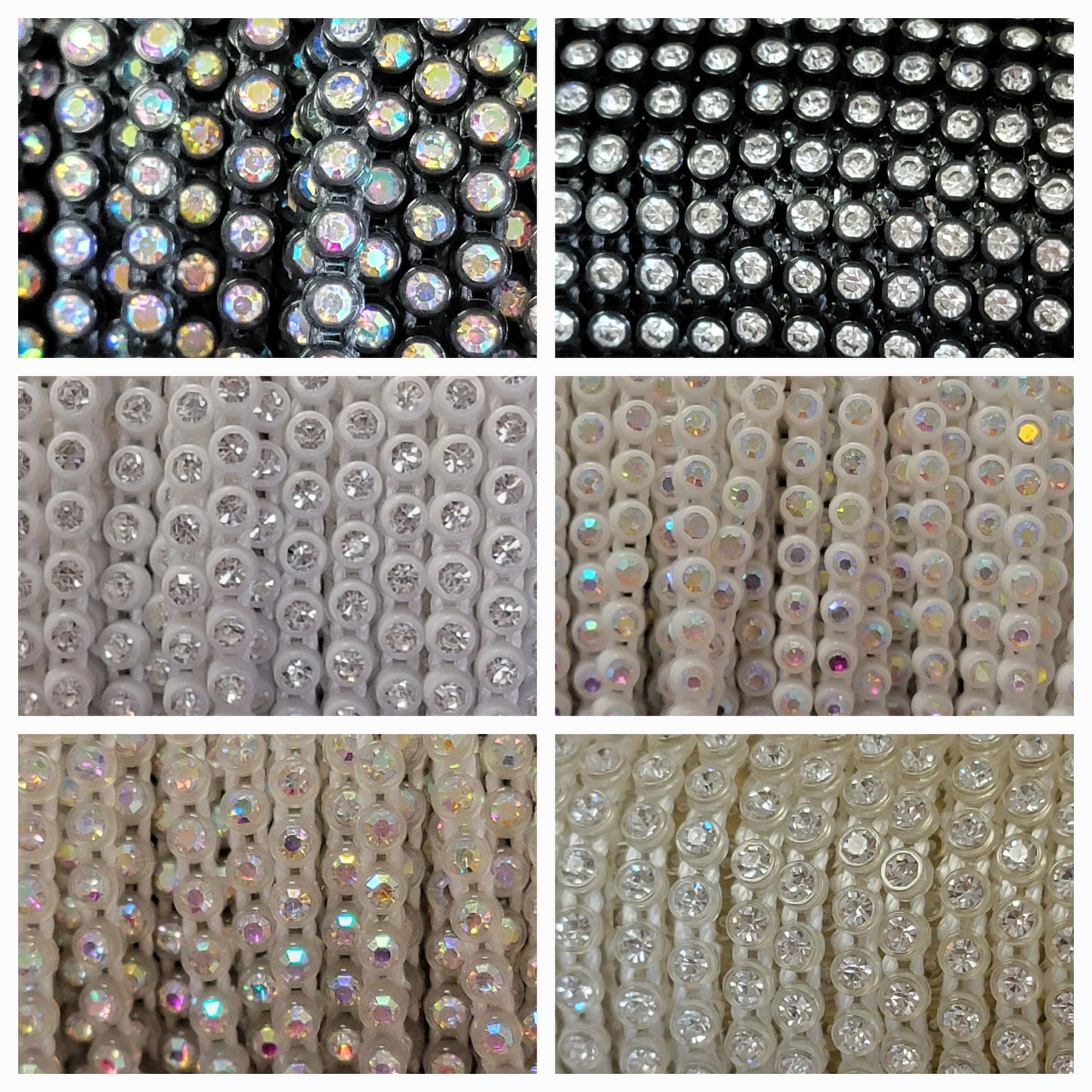 SS6 Plastic Rhinestone Banding