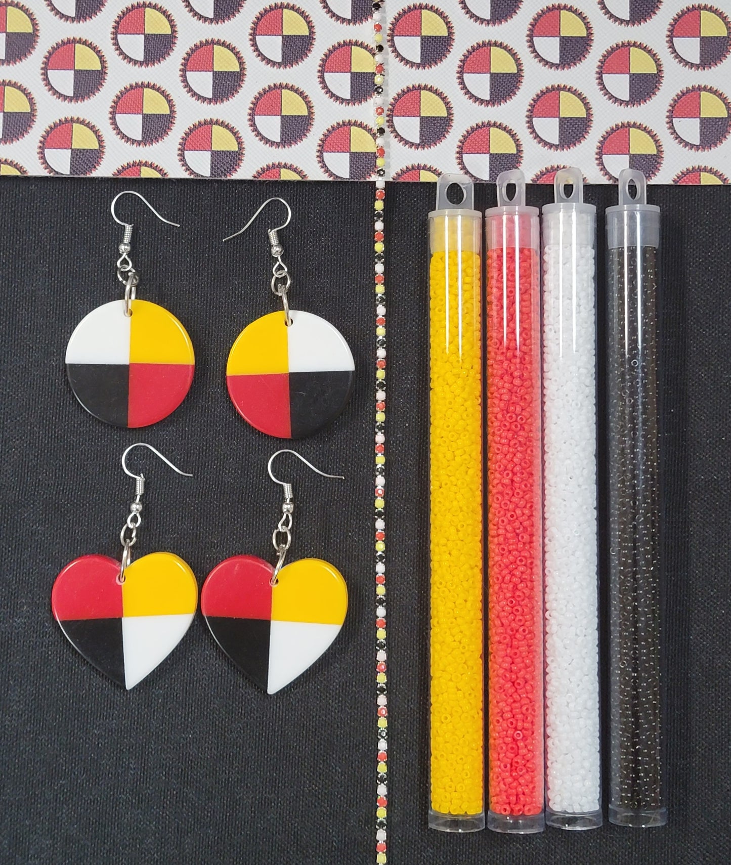 Medicine Wheel Inlays & Beads Set