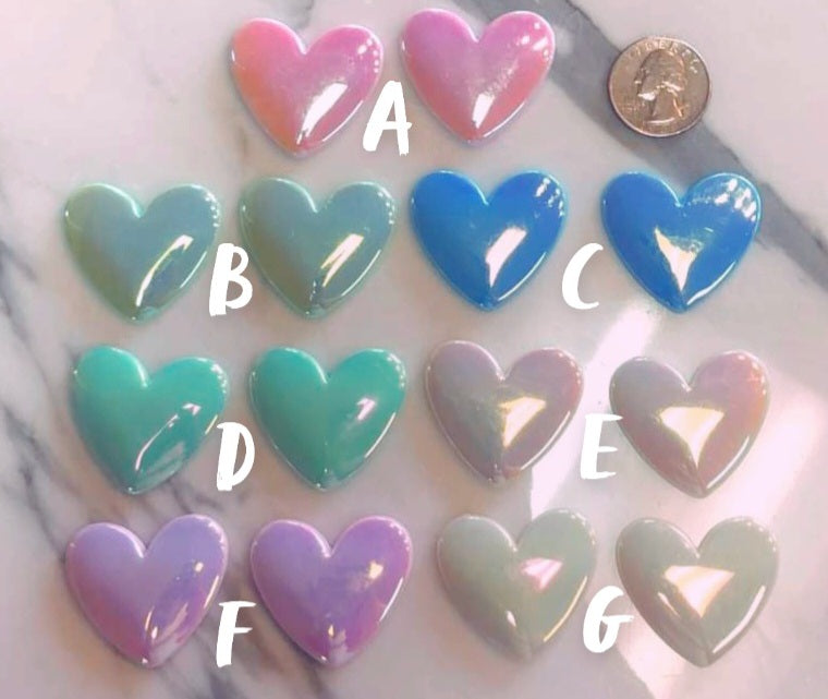 Irridescent Gloss Heart Cabs